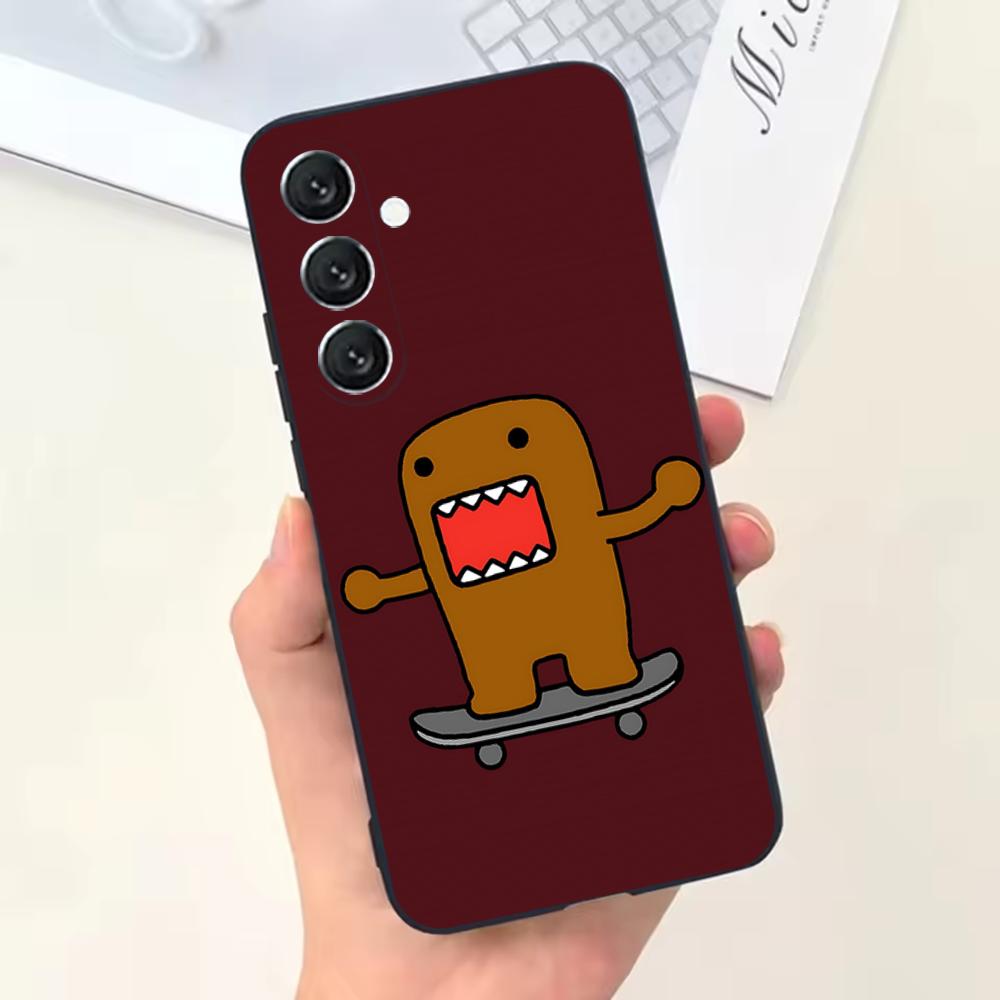 Cute D-Domo-kun Phone Case For Samsung Galaxy A13,A21s,A22,A31,A32,A52,A53,A71,A80,Soft Black Shell