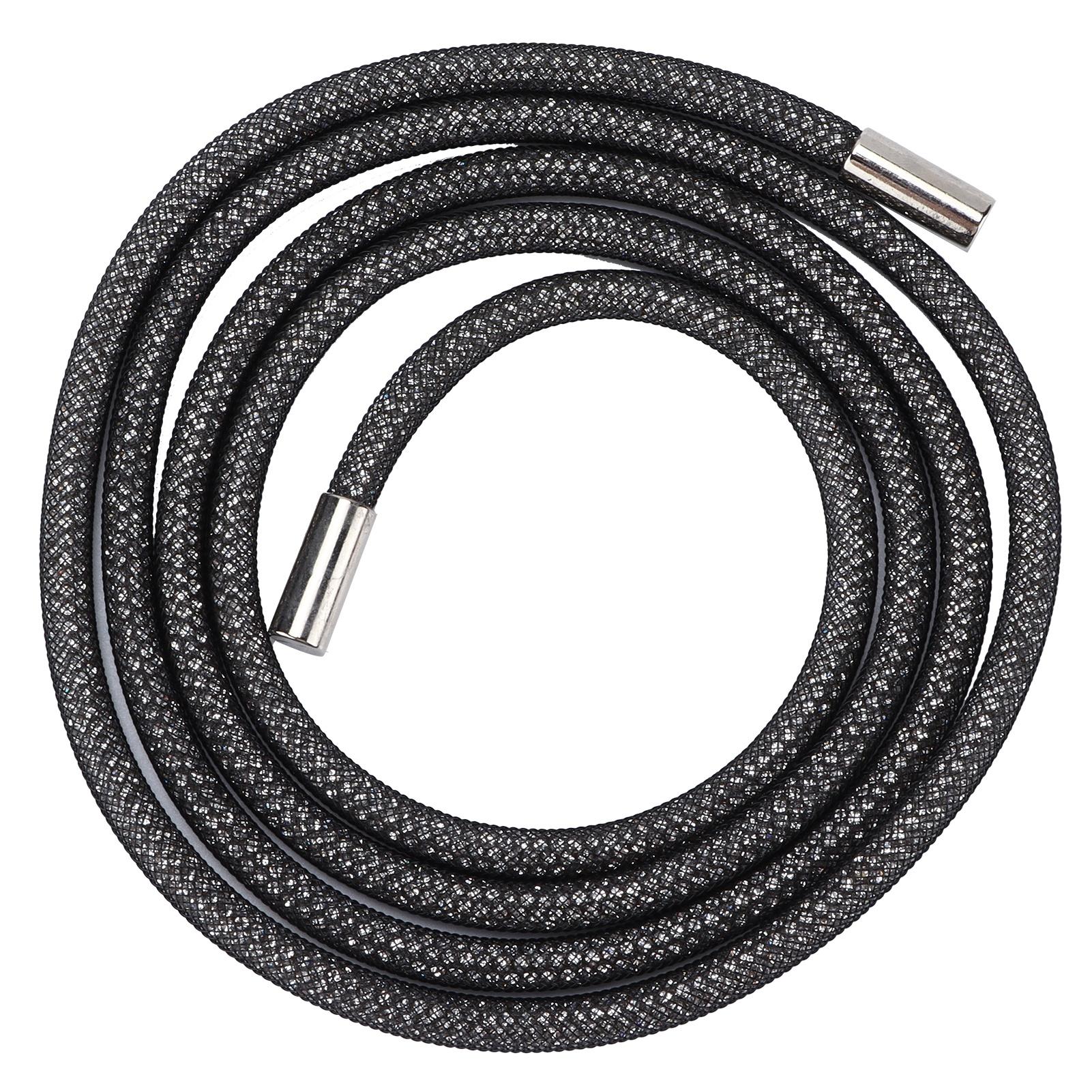 

Rhinestone Rope 6mm Width Shiny Glitter Decorative Cord Trim Accessories for Shoes ClothingBlack