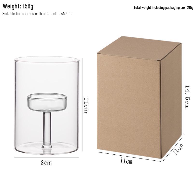 Severský skleněný svícen: Evropský lehký luxus pro romantické večeře