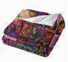 Retro Patchwork Pattern Theme Blanket, Best Halloween Gift Thanksgiving Birthday Gift All Holiday Gifts Flannel Printed Blanket
