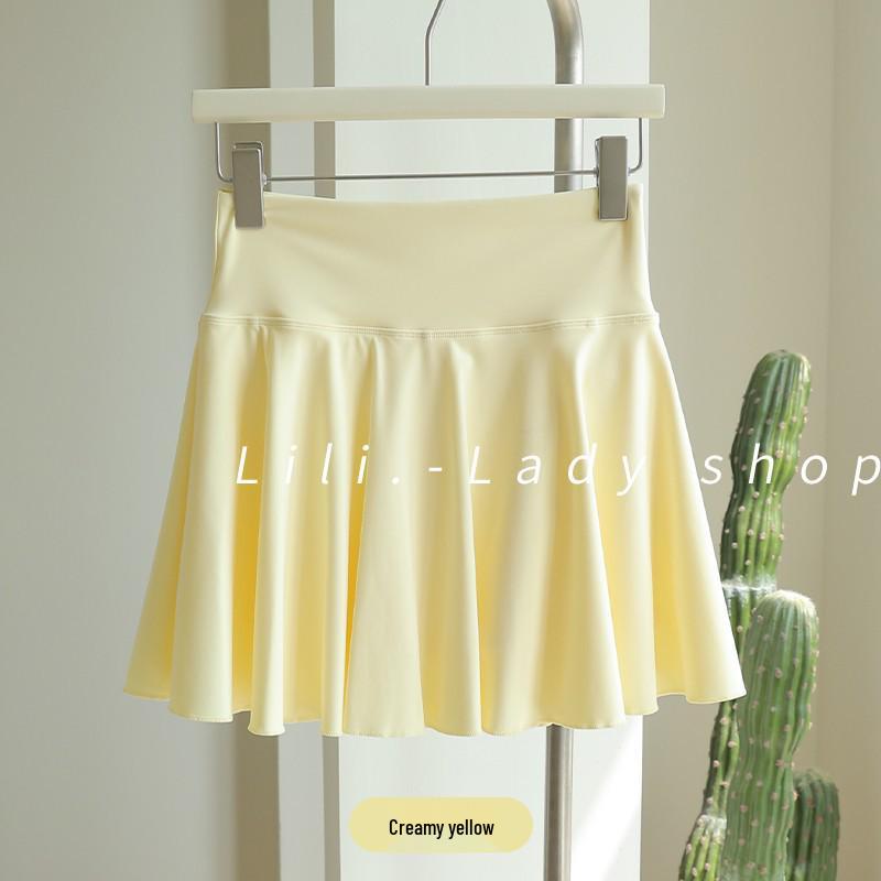 Women s White Pleated Tennis, Badminton & Golf Skirt - Anti-Exposure Sports Set Extra Large