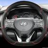 Skórzana Pokrowiec na Kierownicę Samochodową dla Hyundai I30 Tucson Ioniq N Grand I10 Elantra I30n I20 Ix35 Palisade Ix20 Kona Santa fe