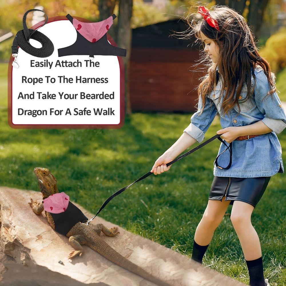 Canvas Bearded Dragon Lizard Hoodie Lizard Harness Vest  Suitable for  Squirrel