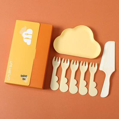 Yidengxia Disposable Cloud Cake Tableware Set
