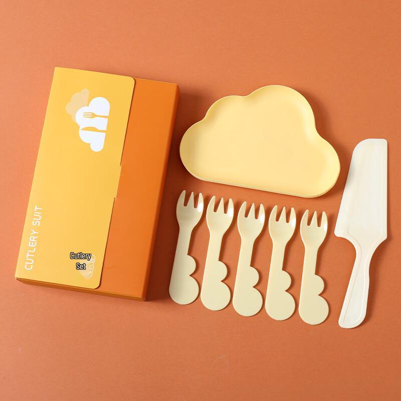 Yidengxia Disposable Cloud Cake Tableware Set