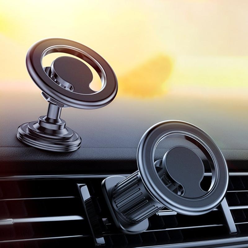 Magnetic Car Mobile Phone Holder Folding Cellphone Navigation Mount Support Bracket For Calls Music 360° Rotatable Mount