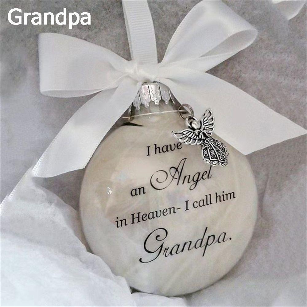 An Angel In Heaven Christmas Tree Hanging Ornaments Family Pendant Memorial Ornament Feather Ball