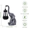 JYL TS/005,Solar Resin Elephant Animal Figurine Light for Outdoor Lawn and Home Garden Decorative Ornament