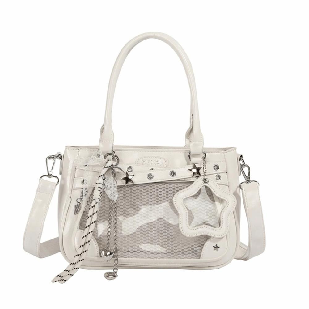 Y2K Hvězda Itabag Nylon PVC Průhledná Taška přes rameno Kreativní JK Uniforma Kabelka Pánská