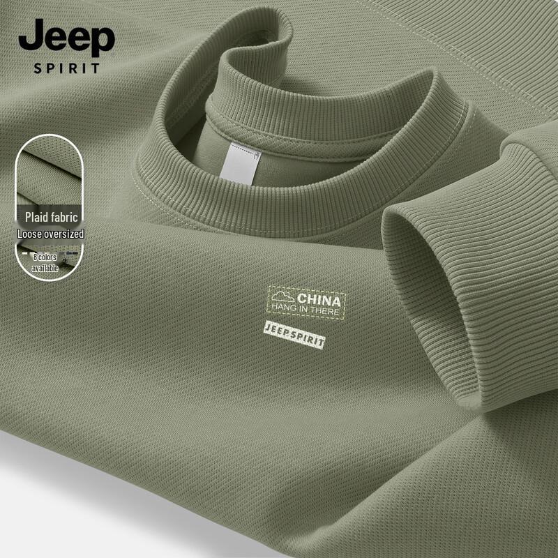 JEEP SPIRIT Men s Loose-Fit Crewneck Sweatshirt 3XL
