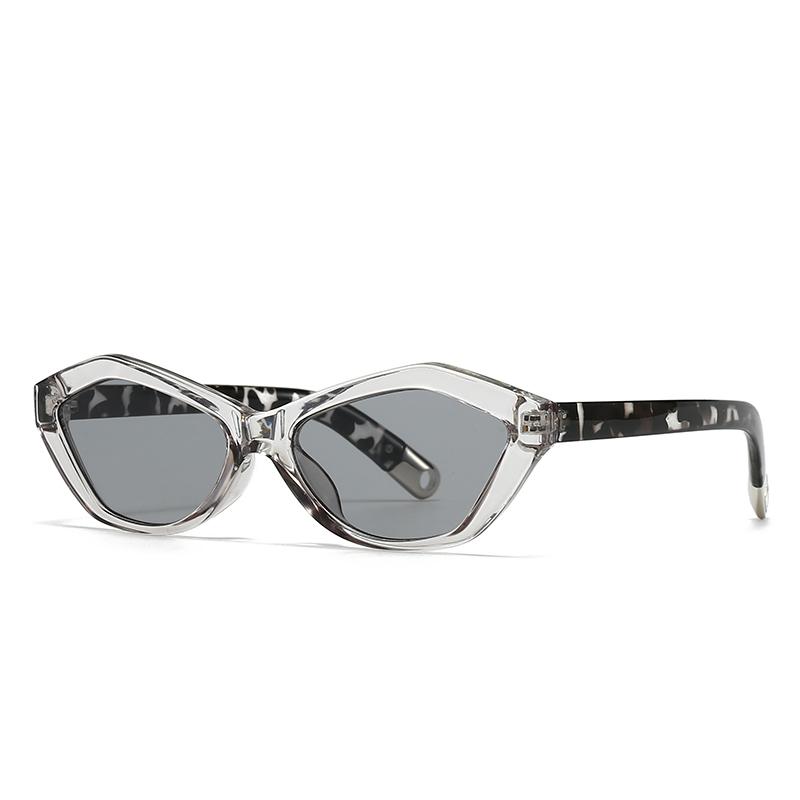 Cross-Border Specially Designed for Water Chestnut Cat-Eye Sunglasses Modern Retro Temples Decorative Sunglasses 2499