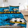 Set Biancheria da Letto a Fumetti con Paperino 3 Pezzi Include 1 Copripiumino e 2 Federe, Biancheria da Letto Confortevole W005