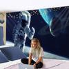 Cosmonaut Celestial Body Tapestry Wall Hanging Fantasy Universe Science Hippie Living Room Printing Room Decor