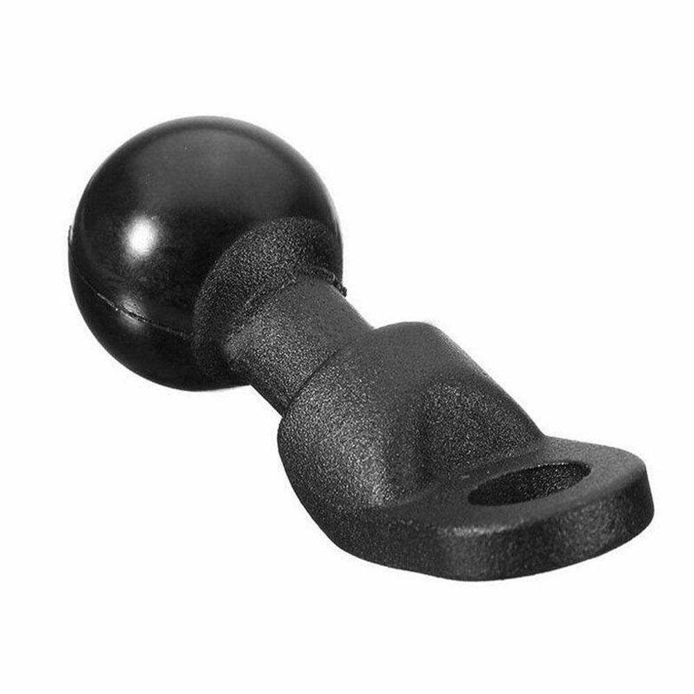 Aluminum Alloy 1" Ball Mount Base - RAM Mount Compatible, 10mm Hole Angled Bolt Head Adapter For Motorcycle Mirror Frame Mounting