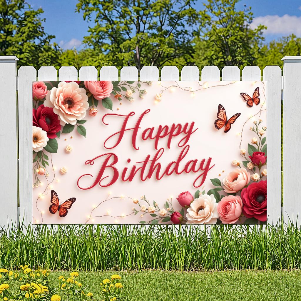 Large Size Birthday Decor Outdoor Banner Birthday Banner for Outdoor Celebration Birthday Party Kids Party