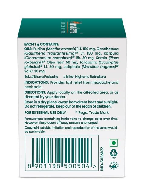 Himalaya Rumalaya Pain Balm 45 g Fast Relief From Headache And Neck Pain Ayurvedic Pack Of 2 For Daily Use