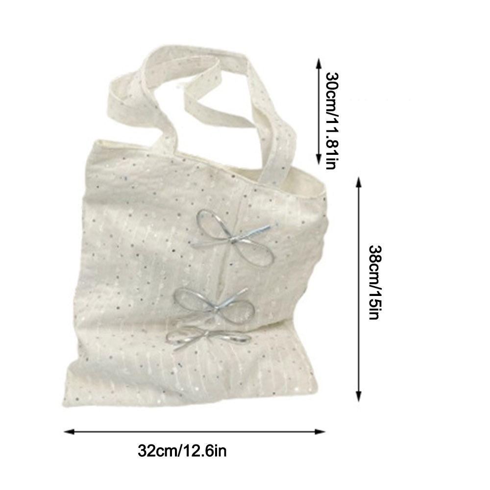Modische Bogen-Tragetasche Süße Aufdruck-Umhängetasche Lässige Crossbody-Tasche mit großem Fassungsvermögen für Damen