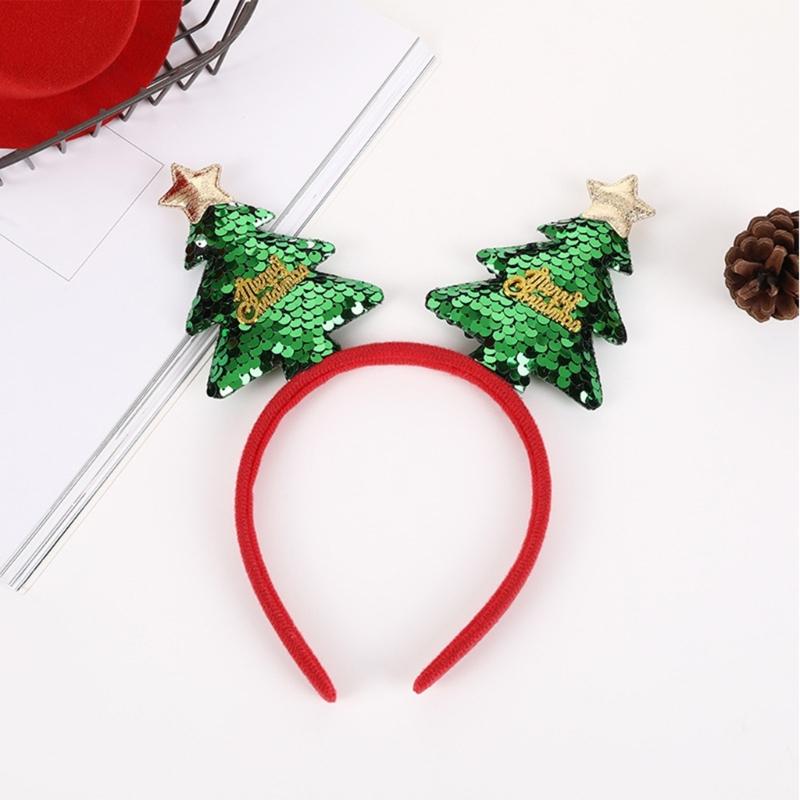 Holiday Headdress Children Hair Hoop Stage Performances Hair Band Sweet Styles for Themed Parties and Home Celebration
