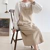 New Arrivals Open Run Women Overall Long Dress Pocket Detail Back Slit Cotton