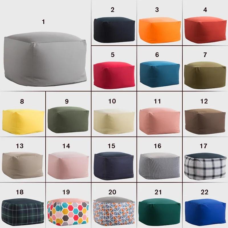 Japanese Style Soft Lazy Sofa Cozy Single Chair Unfilled Lounge Bean Bag Sofa Cover Home Pouf Couch Tatami Living Room Furniture