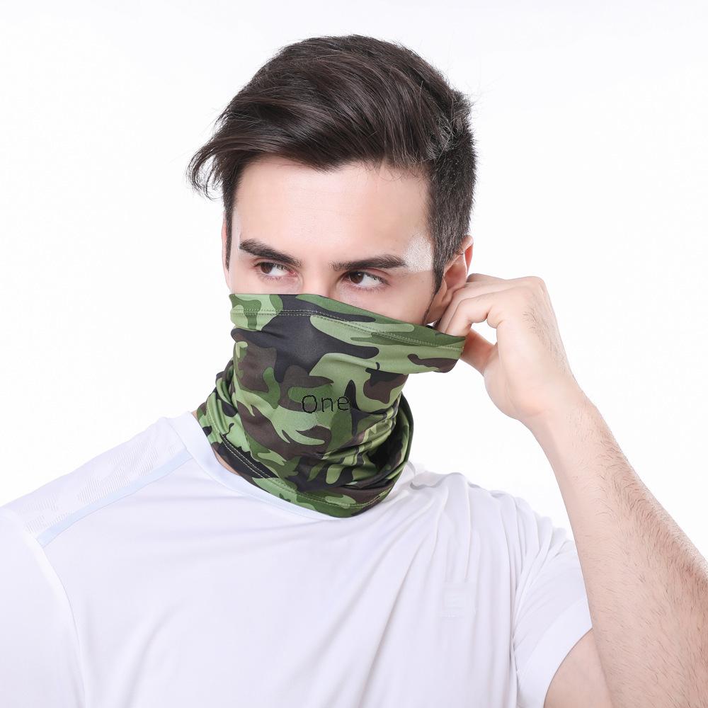 Unisex Camouflage Eisseide Nackengamasche - Sonnenschutz & Atmungsaktive Gesichtsmaske für Outdoor-Aktivitäten