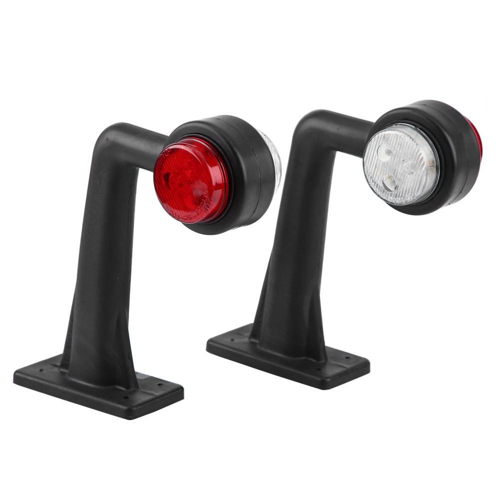 2Pcs 12 LED 10V‑30V Elbow Side Marker Indicator Light Lamp Side Marked Lamp for Car Truck (X1)