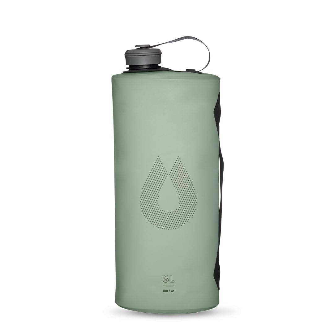 

HydraPak Seeker Collapsible Water Storage Camping Hydration Reservoir Bag Sutro Green - (3L/100oz) - BPA-Free & PVC-Free -