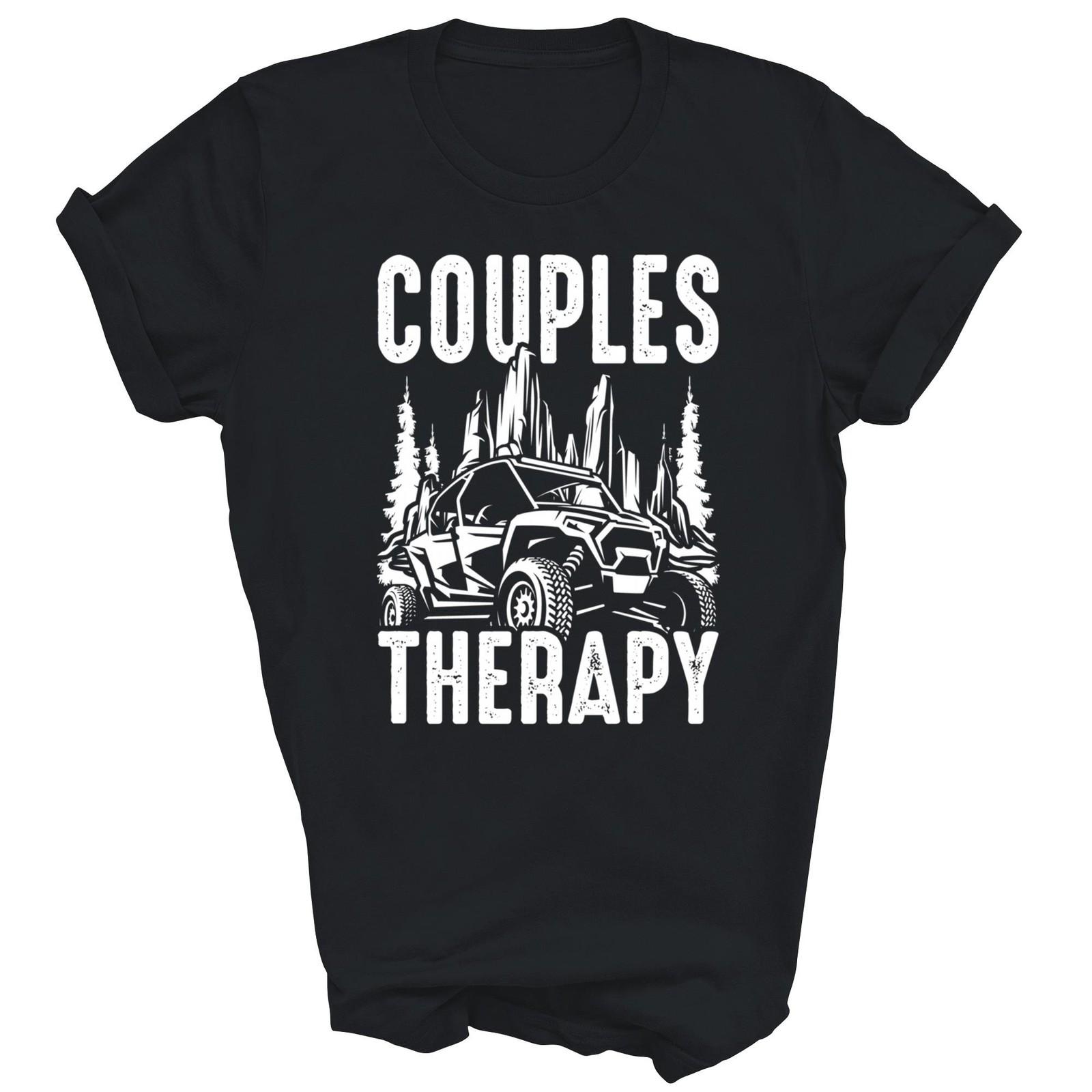 Side By Side Off Roading Couples Therapy Unisex Shirt Gift T-Shirt (Black;S) XL