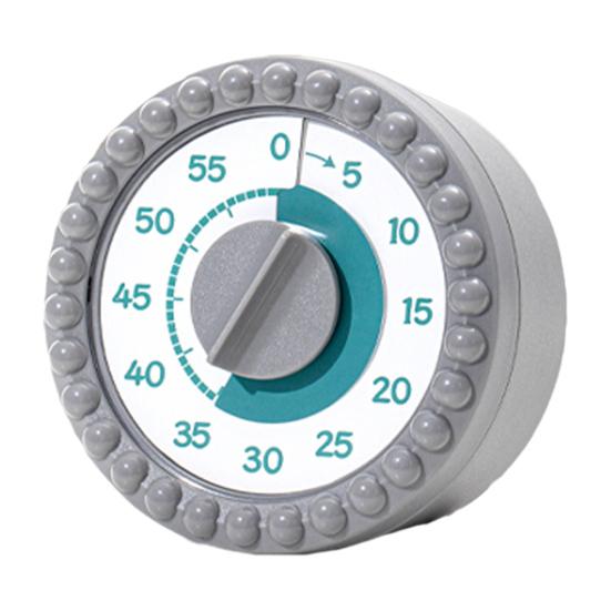 55-Minute Pink Mechanical Kitchen Timer Cooking Baking Eggs Loud Alarm Kitchen Timer Magnetic Back Visual Timer