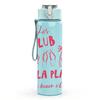 1PC La Club De La Plage French Summer Beach Art 750ml Color Plastic Sports Water Bottle Leakproof Flip Straw Lid Suitable for Sports Office Home Use