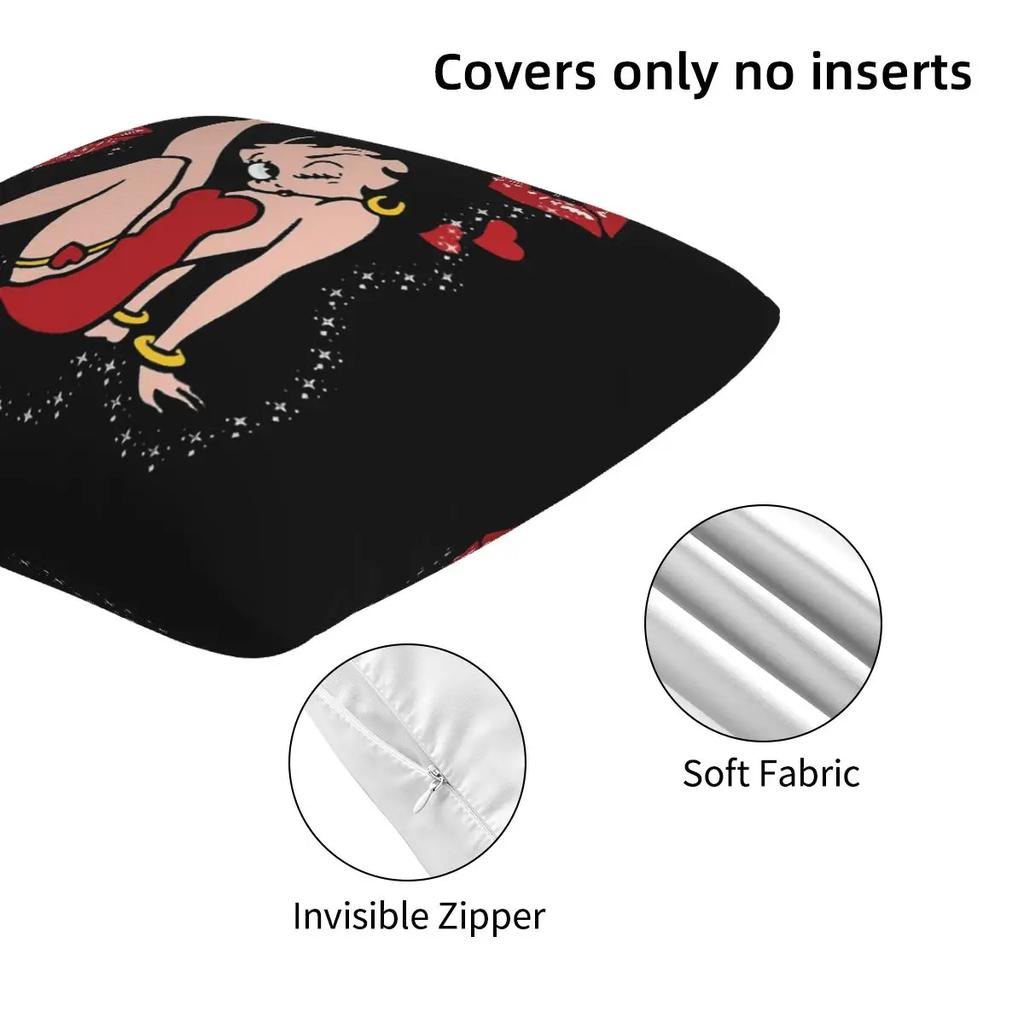 Mrs Boop Thing Crew Bettys And Her Dog 2 Pcs Square Pillowcase Pillow Cover Cushion Decor Comfort Throw Pillow For Home Sofa