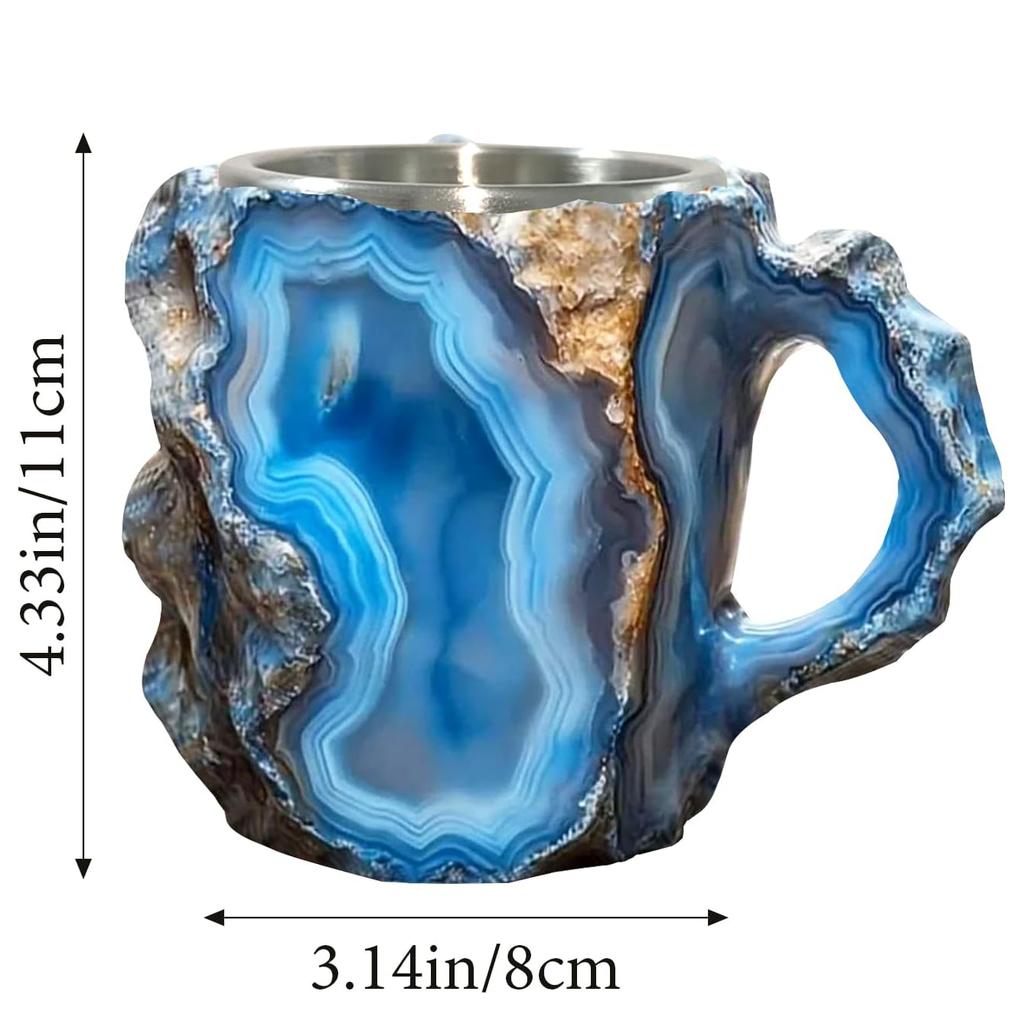 1/2PCS Crystal Mineral Coffee Mug Luxury Colored Crystal Semi-Transparent Coffee Cup for Home Office and Christmas Gift