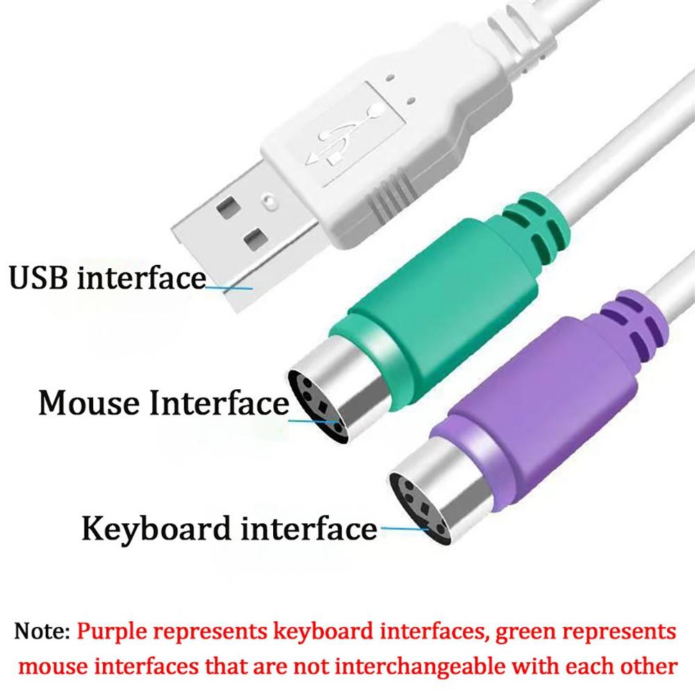 USB Male to Dual PS2 Female Cable Adapter Converter USB to Two PS/2 Use For Keyboard Mouse Computer Cables & Connectors