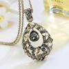 [HF]#1Pc Fashion Clothes Pendant Geometric Jewelry Vinatge Crystal Water Drop Sweater Long Necklaces For Women