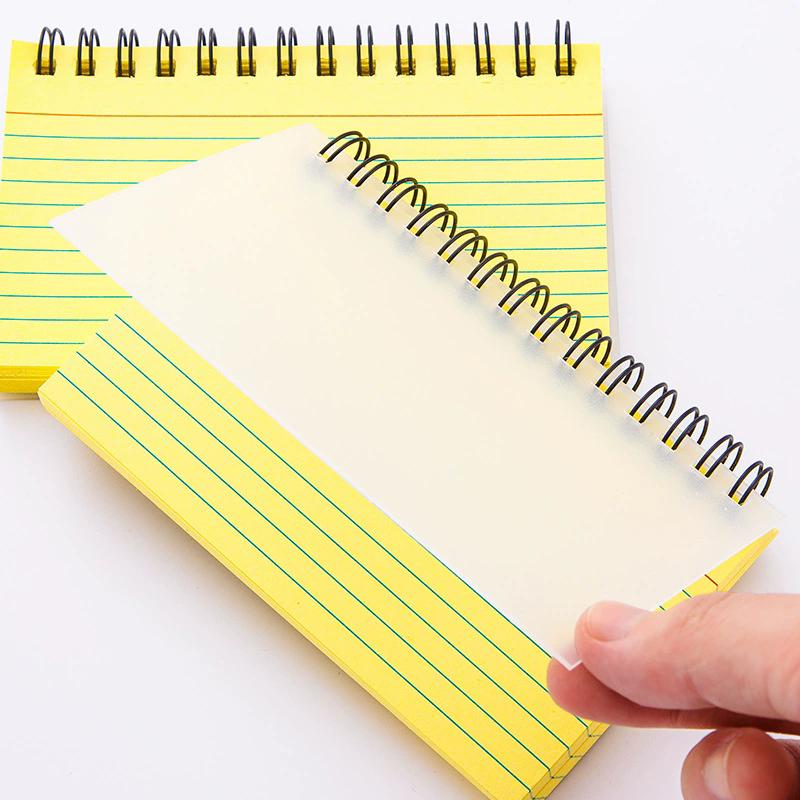 WTEMPO Small Spiral Pocket Notebooks Memo Pads for Home Office School Tearable Horizontal Line Notepads 5 Colored Notebooks 50 Sheets Per Notebook