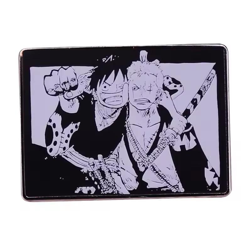C7G Japan Anime One Piece Enamel Pin Monkey D Luffy Metal Cartoon Brooch Men Women's Brooches Cool Briefcase Badges Decorate