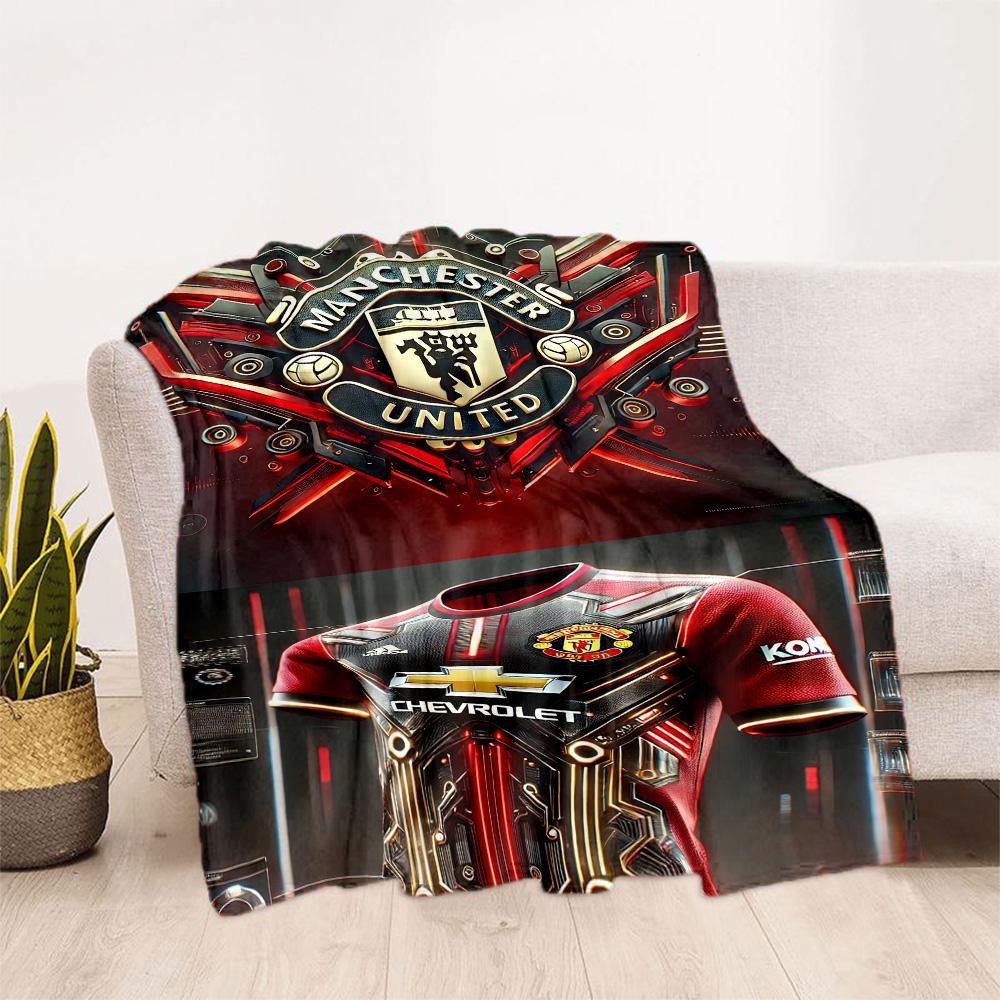 Manchester Blanket Soft Cozy Great For Livingroom Sofa Office Chair For All Seasons Digital Print Gift For Travel Home Birthdays