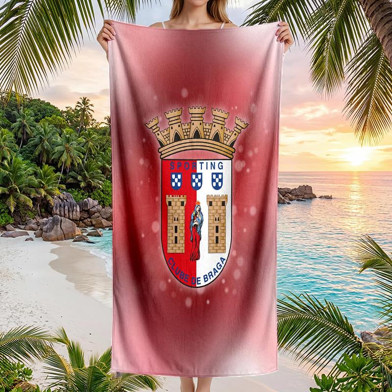Braga FC Aufdruck Schnelltrocknendes Strandtuch Mikrofaser Saugfähig Tragbar Reise Schwimmtuch
