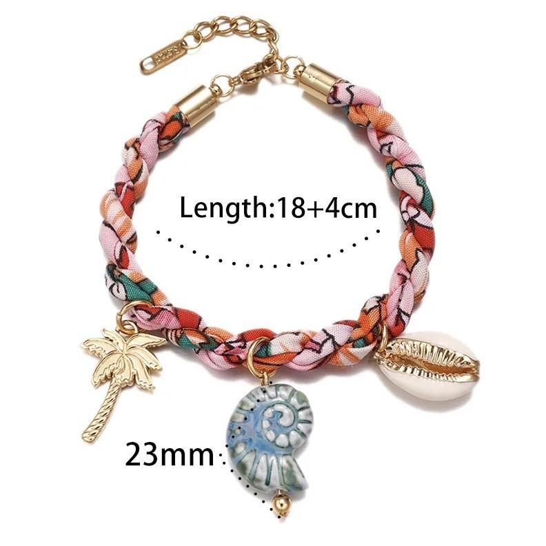 Ocean Marine Life Necklace With Colorful Shell Flower Pendant For Women And Men