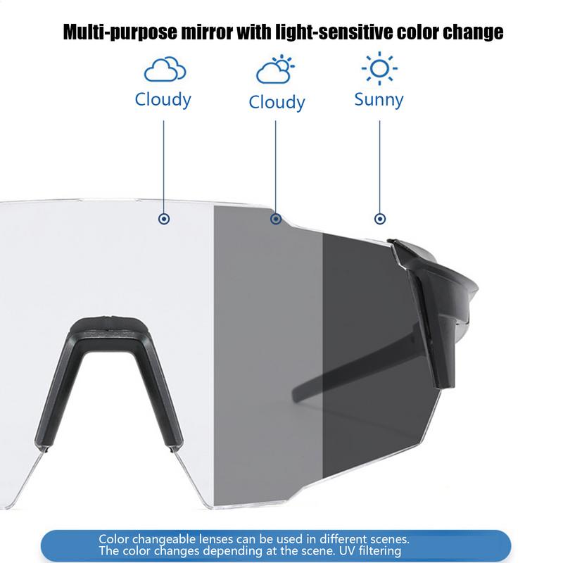 Photochromic UV400 Protection Clear Sports Sunglasses For Men And Women Outdoor MTBs Road Bicycle Cycling Glasses