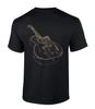 Trenz Shirt Company Black Leaning Acoustic Guitar Short Sleeve T-Shirt