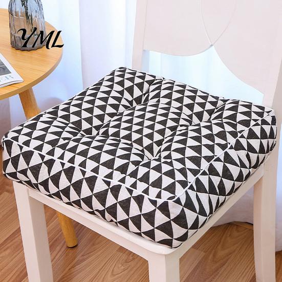 Comfortable Floor Pillow for Tatami Modern Stylish Chair Cushion, Ultra Soft Square Geometric or High-elastic PP Cotton Office Pad Plant Prints,