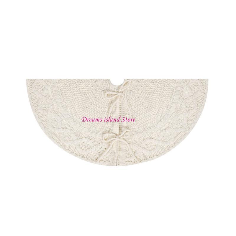 White Christmas Tree Floor Cover Elegant Christmas Tree Carpet Festival Christmas Tree Stand Skirt Decorations HX6C