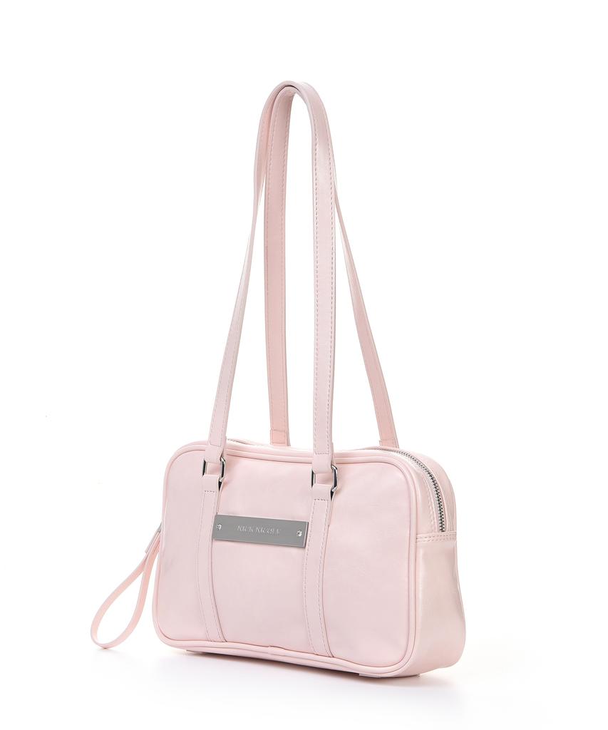 Nick&Nicole Crystal Leather Mini Boston Bag_Pink