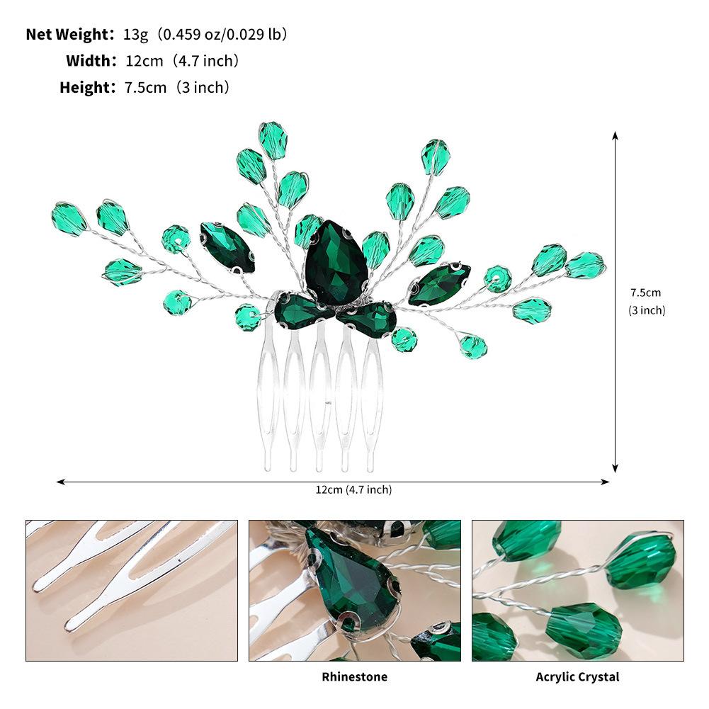 

Расческа для волос со стразами, свадебный банкет, аксессуары для волос с кристаллами, универсальная свадебная расческа ручной работы в стиле ретро