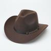 Simple Felt Big Eave Hat Trendy European and American New Woolen Hat British Style Classic Jazz Hat Top Hat