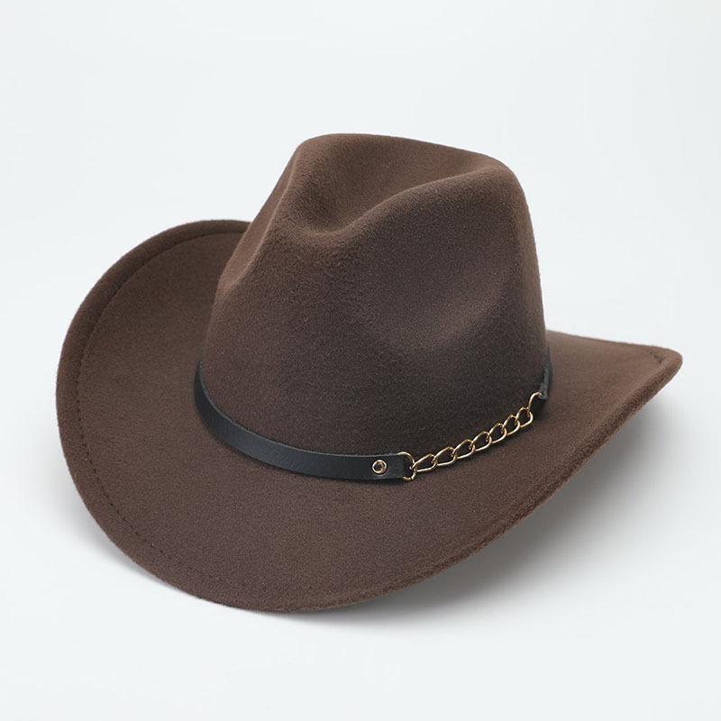 Simple Felt Big Eave Hat Trendy European and American New Woolen Hat British Style Classic Jazz Hat Top Hat