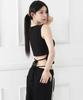 CATTLINE Back Ribbon Sleeveless Knit Black
