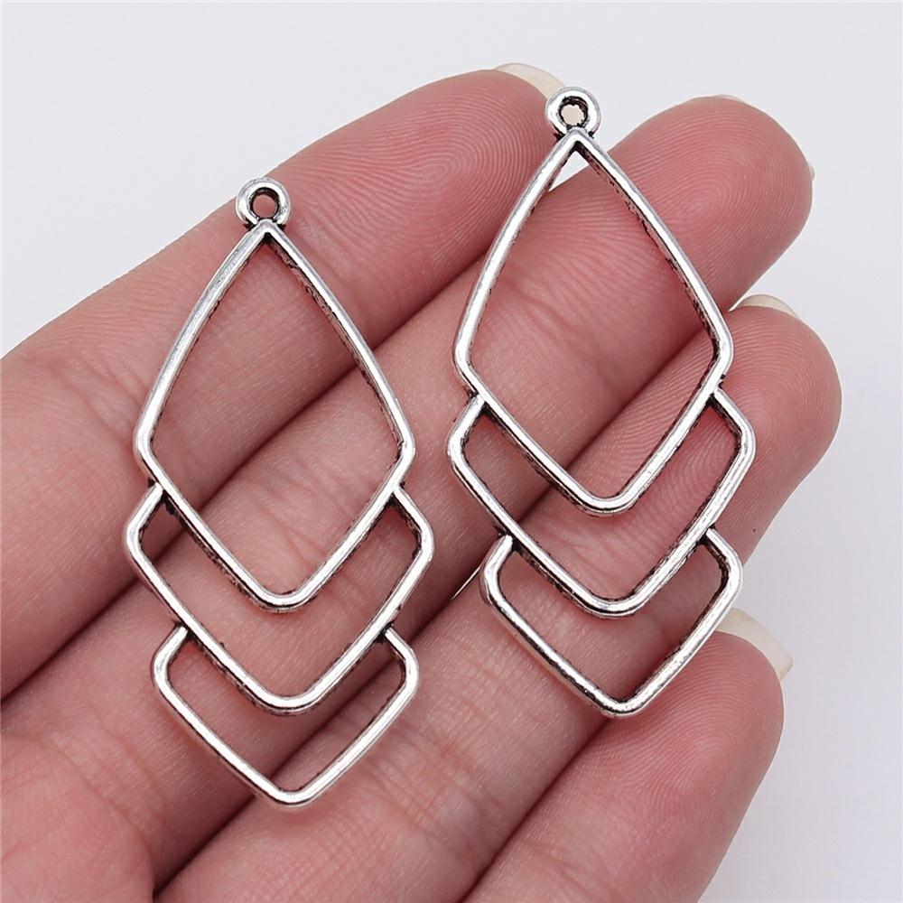 10pcs Charms Waterdrop For Earring Making DIY Jewelry Findings For Jewelry Making Accessories Antique Silver Color