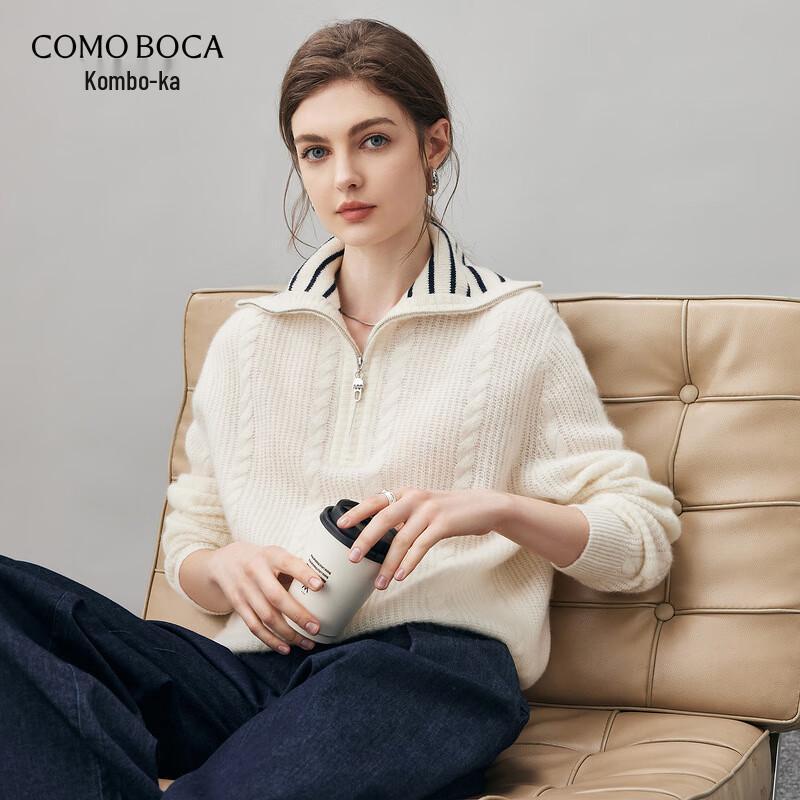 

Kemon Boca Women s Loose Fit Collared Cashmere Sweater M